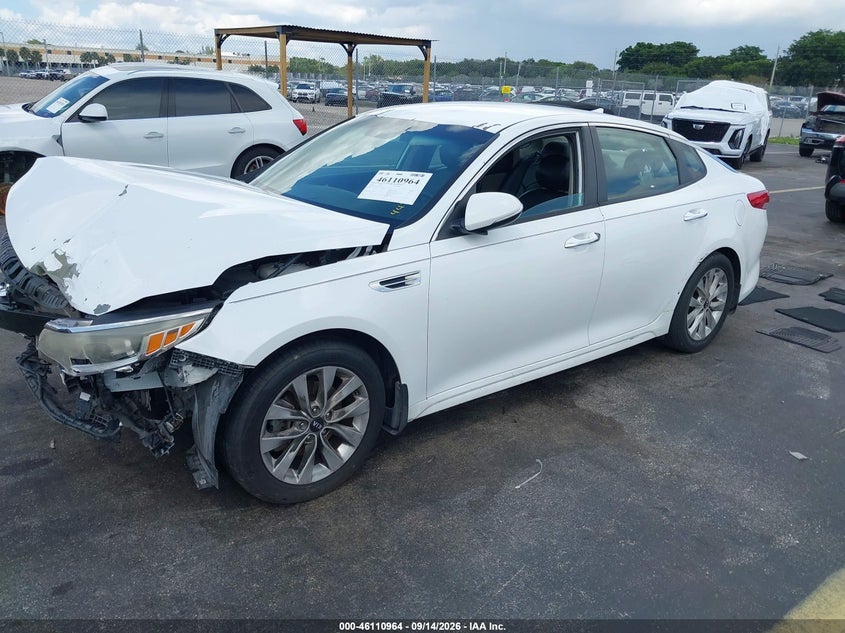 Vin: 5xxgt4l39jg253613, lot: 46610680, kia optima lx 20182