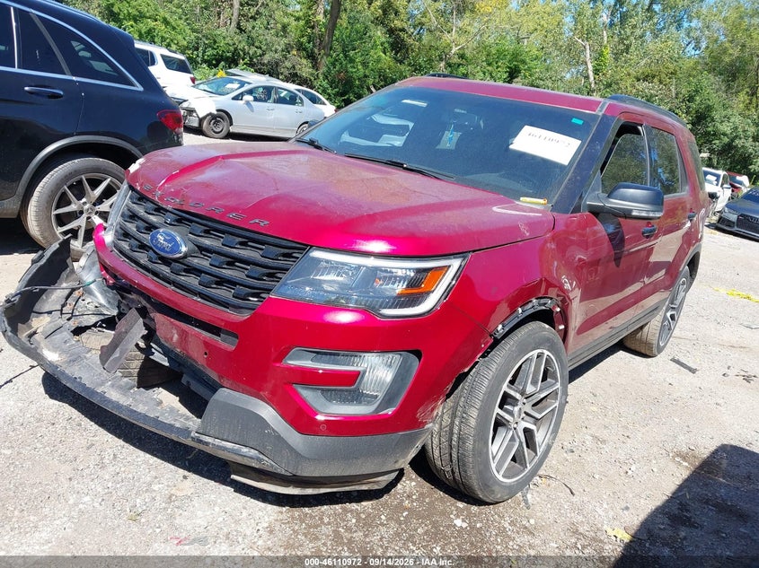 Vin: 1fm5k8gt5gga94565, lot: 46610687, ford explorer sport 20162