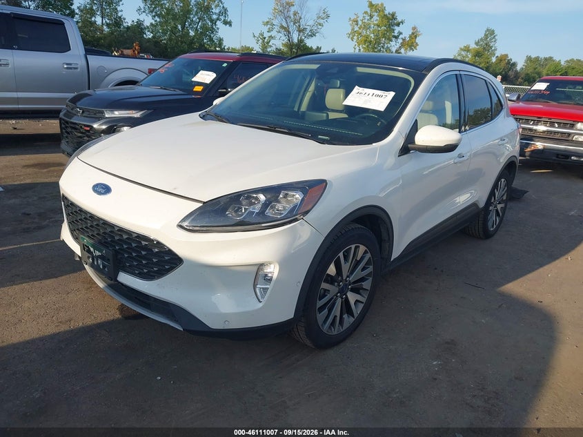 Vin: 1fmcu9dz2lub13939, lot: 46610723, ford escape titanium hybrid 20202