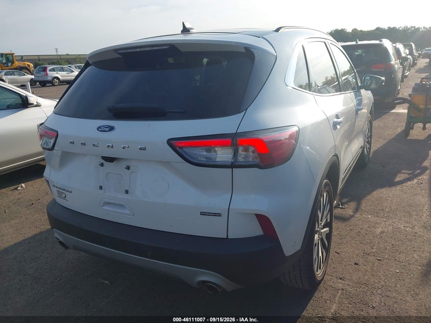 Vin: 1fmcu9dz2lub13939, lot: 46610723, ford escape titanium hybrid 20204