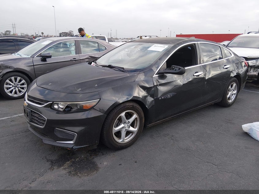 Vin: 1g1zb5st7hf256790, lot: 46610734, chevrolet malibu ls 20172