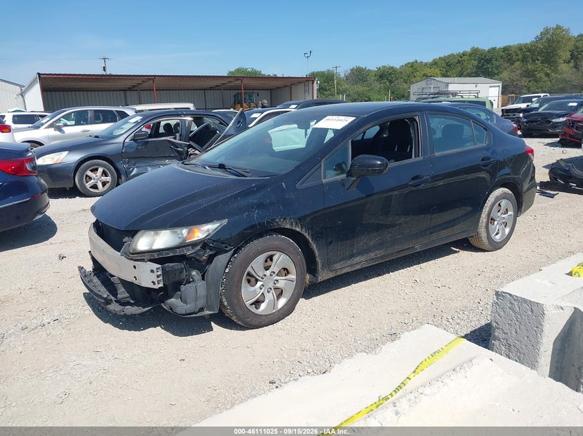 Vin: 19xfb2f52fe083501, lot: 46610741, honda civic lx 20152
