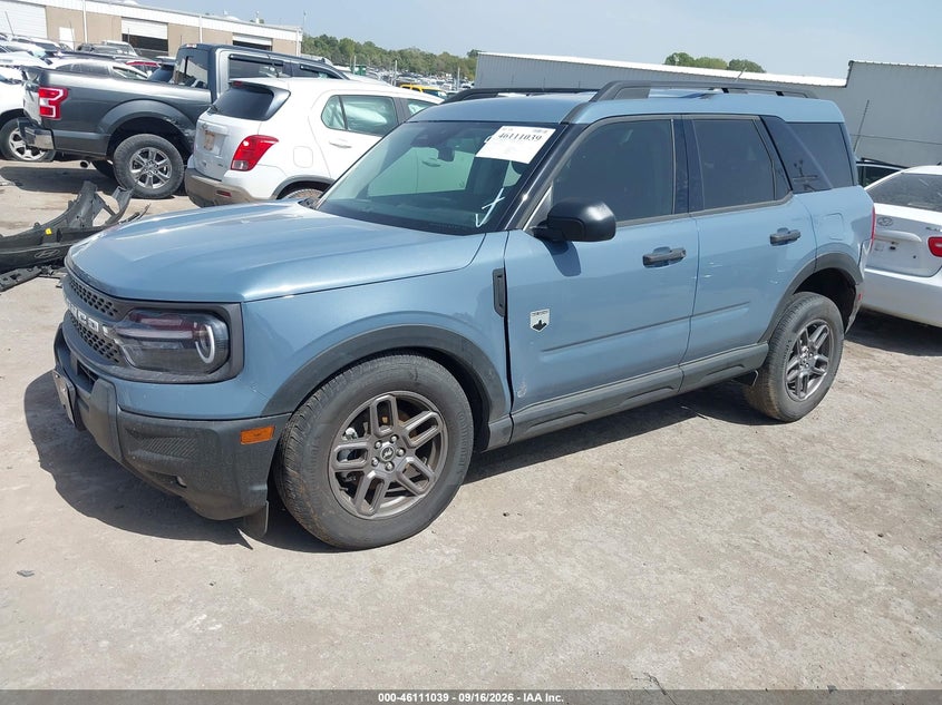 Vin: 3fmcr9bn4srf54897, lot: 46610755, ford bronco sport big bend 20252