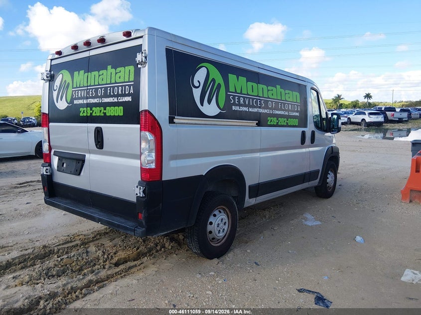Vin: 3c6trvag5he518823, lot: 46610775, ram promaster 1500 low roof 136 wb 20174