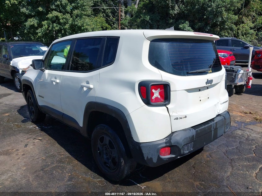 Vin: zaccjbab9hpe76890, lot: 46610883, jeep renegade sport 4x4 20173