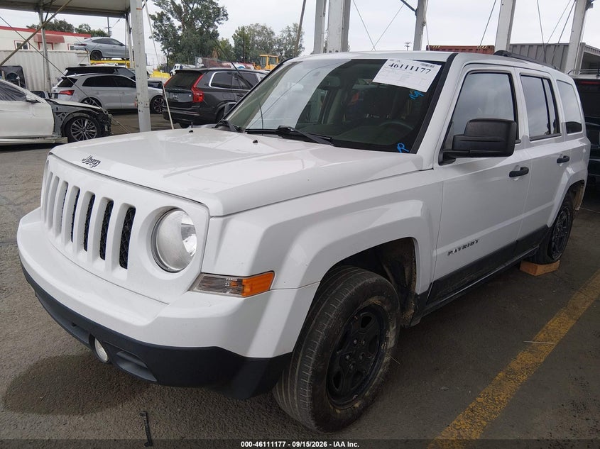 Vin: 1c4njpbaxgd784384, lot: 46610893, jeep patriot sport 20162