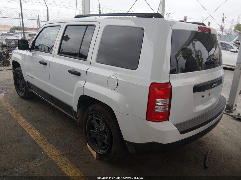 Vin: 1c4njpbaxgd784384, lot: 46610893, jeep patriot sport 20163