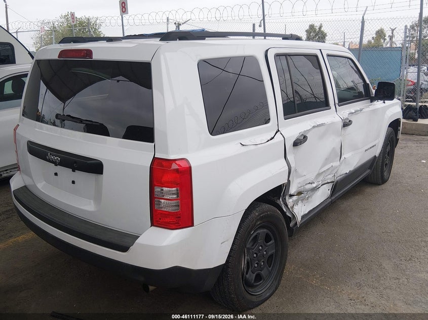 Vin: 1c4njpbaxgd784384, lot: 46610893, jeep patriot sport 20164