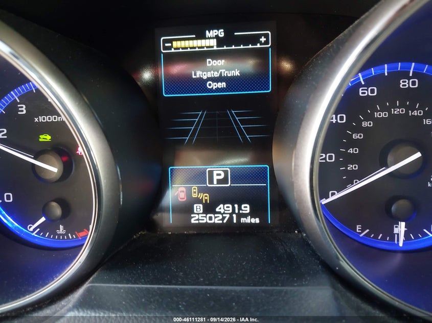 SUBARU OUTBACK 2015 VIN 4S4BSBNC0F3345825