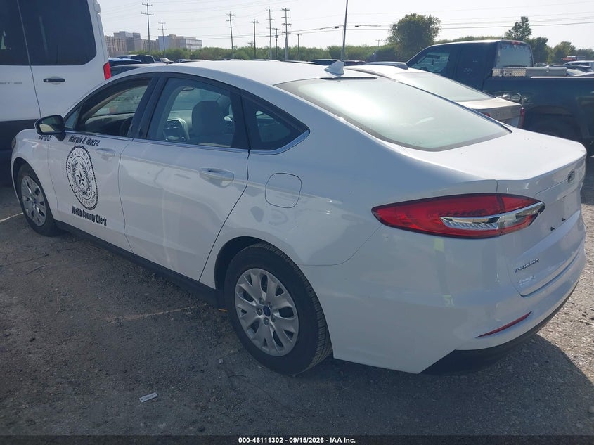 Vin: 3fa6p0g72lr176387, lot: 46611018, ford fusion s 20203