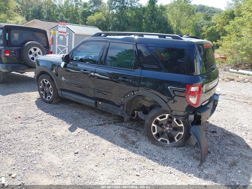 Vin: 3fmcr9c68prd31521, lot: 46611049, ford bronco sport outer banks 20233