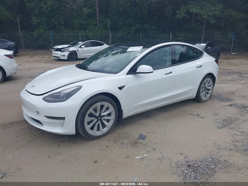 Vin: 5yj3e1ea4pf417283, lot: 46611137, tesla model 3 rear-wheel drive 20232