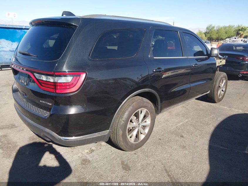 Vin: 1c4rdhdg9gc448943, lot: 46611305, dodge durango limited 20164