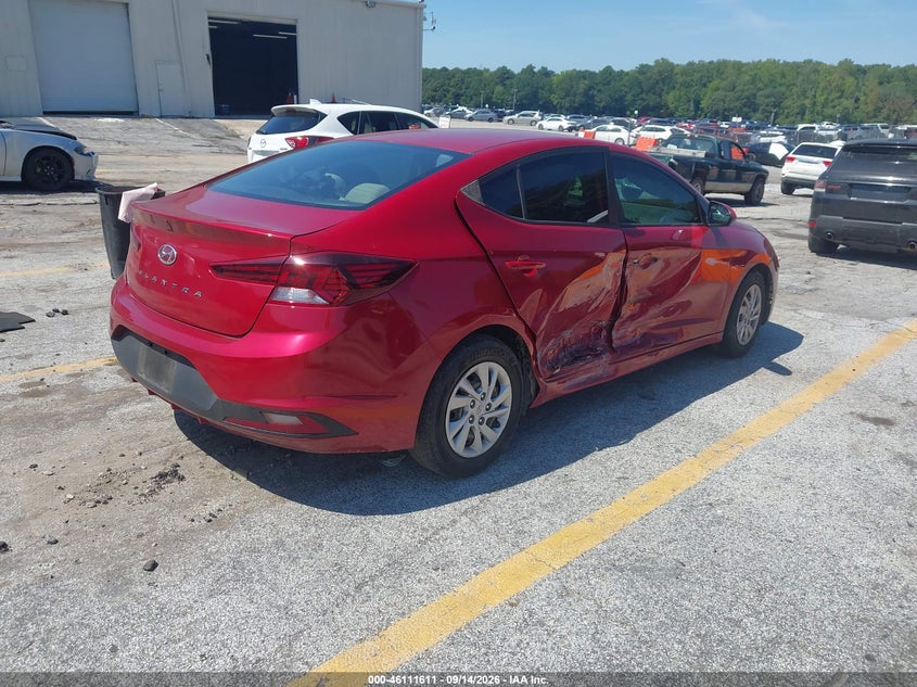 Vin: kmhd74lf9lu105648, lot: 46611327, hyundai elantra se 20204