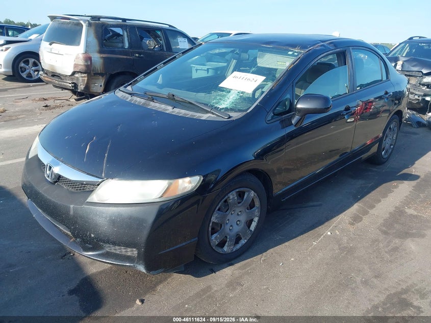 2010 Honda Civic Lx, Стихия, IAAI, VIN 2HGFA1F56AH325931 — фото 2