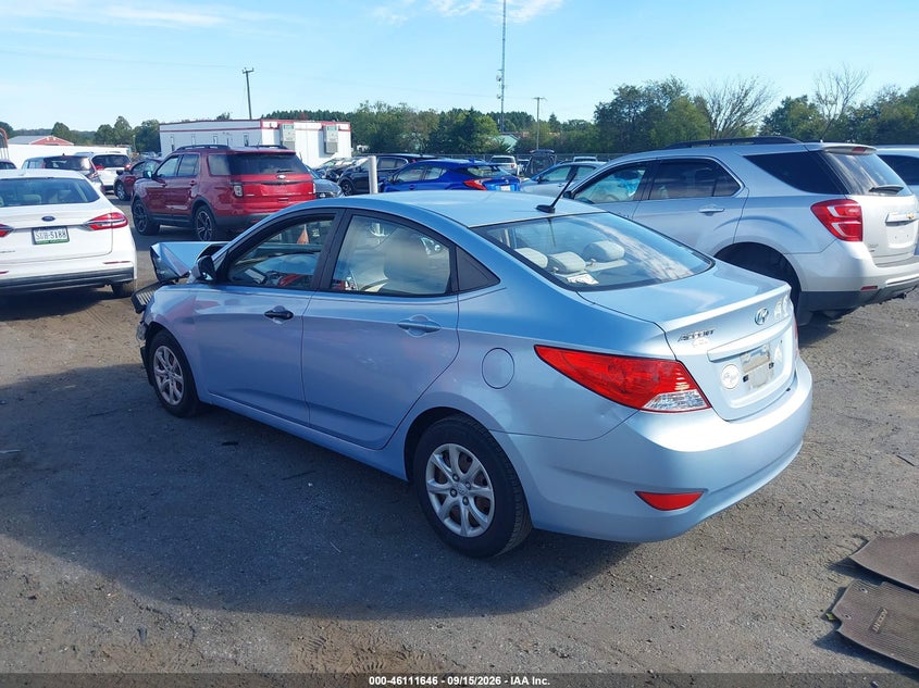 Vin: kmhct4ae6cu207085, lot: 46611363, hyundai accent gls 20123