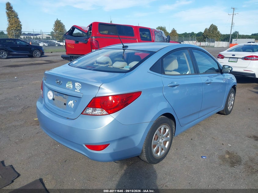 Vin: kmhct4ae6cu207085, lot: 46611363, hyundai accent gls 20124