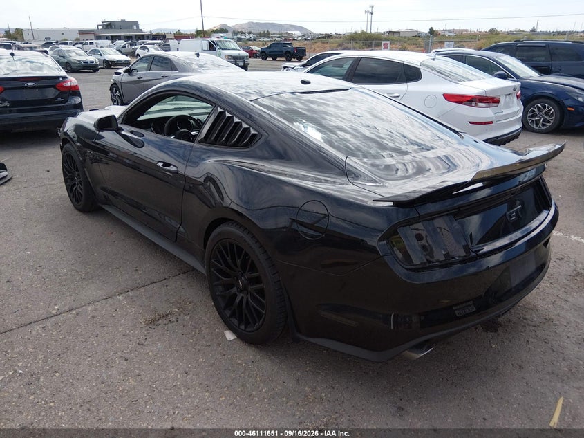 Vin: 1fa6p8cf3f5430756, lot: 46611367, ford mustang gt premium 20153