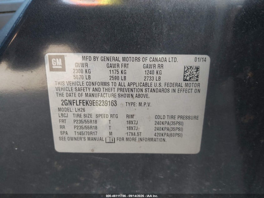 2014 CHEVROLET EQUINOX 1LT · Фото 9