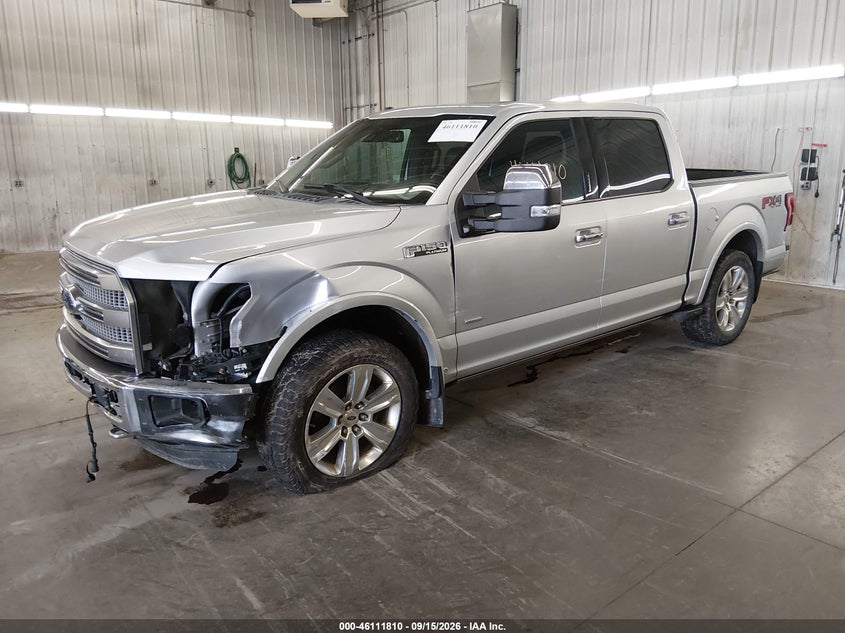 Vin: 1ftew1eg7ffa29694, lot: 46611526, ford f-150 platinum 20152