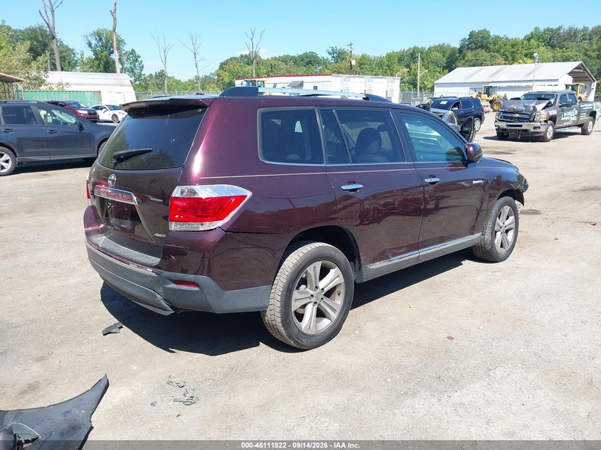 Vin: 5tddk3ehxcs142031, lot: 46611538, toyota highlander limited v6 20124
