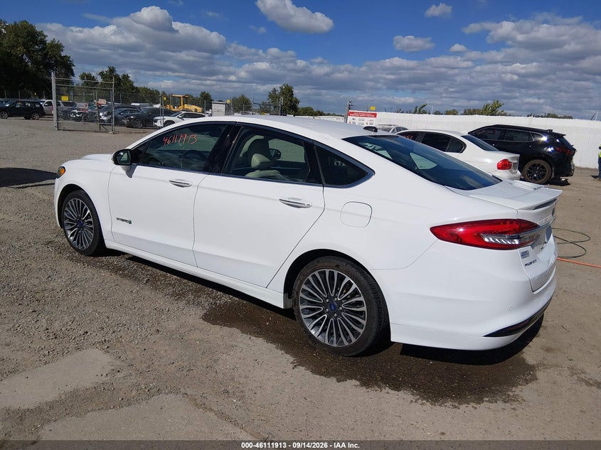 Vin: 3fa6p0ru7jr250287, lot: 46611629, ford fusion hybrid titanium 20183