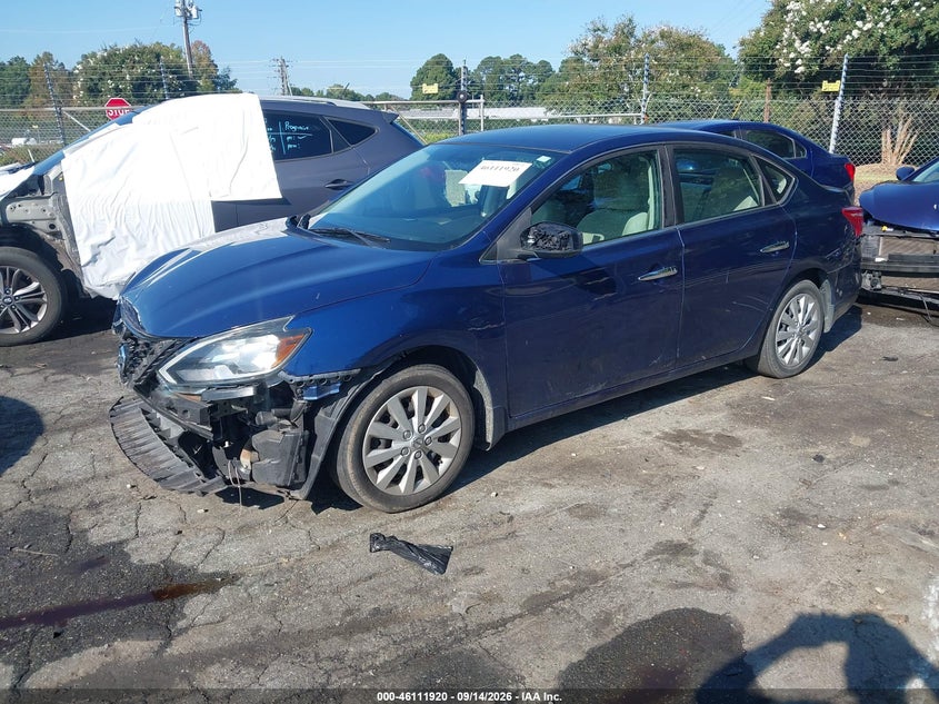 2017 Nissan Sentra, Удар спереду, IAAI, VIN 3N1AB7AP3HY321750 — фото 2