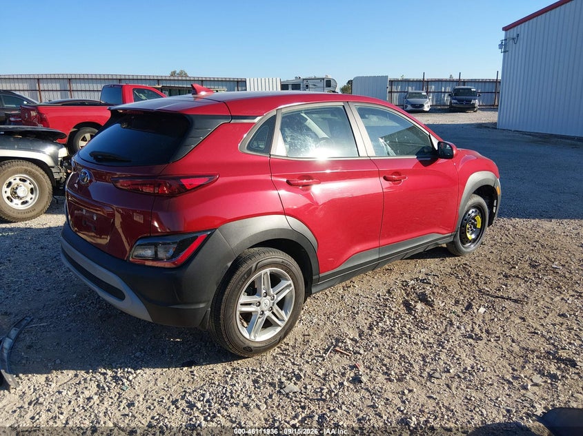 Vin: km8k22ab5nu763593, lot: 46611652, hyundai kona se 20224