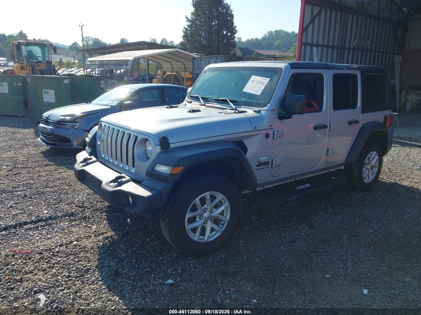 Vin: 1c4hjxdg7pw624207, lot: 46611776, jeep wrangler 4-door sport s 4x4 20232