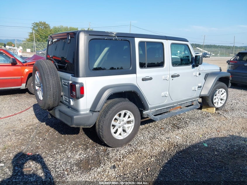 Vin: 1c4hjxdg7pw624207, lot: 46611776, jeep wrangler 4-door sport s 4x4 20234
