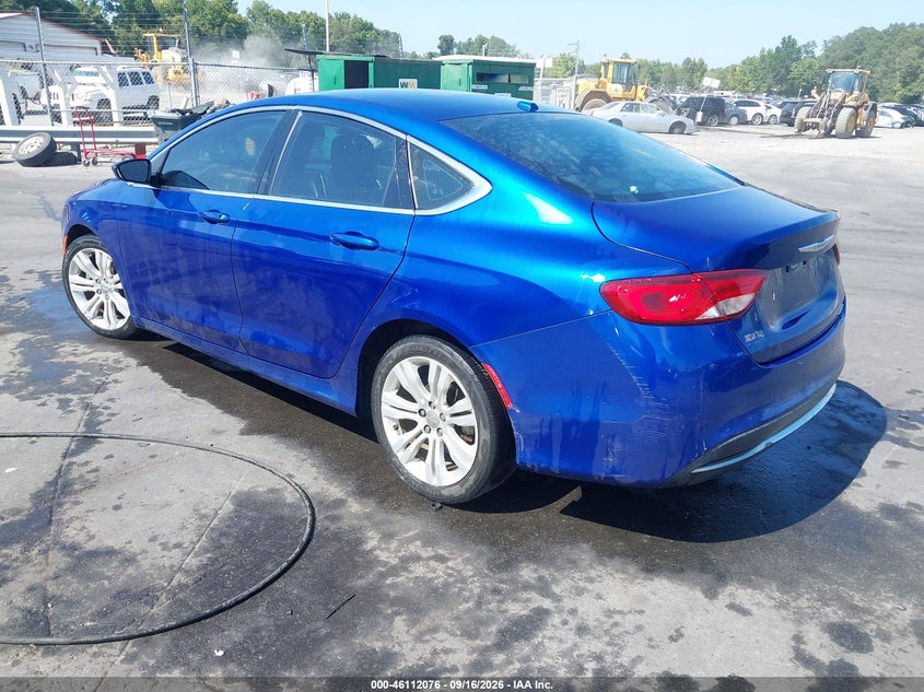 Vin: 1c3cccab8fn535793, lot: 46611792, chrysler 200 limited 20153