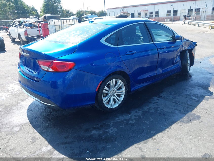 Vin: 1c3cccab8fn535793, lot: 46611792, chrysler 200 limited 20154