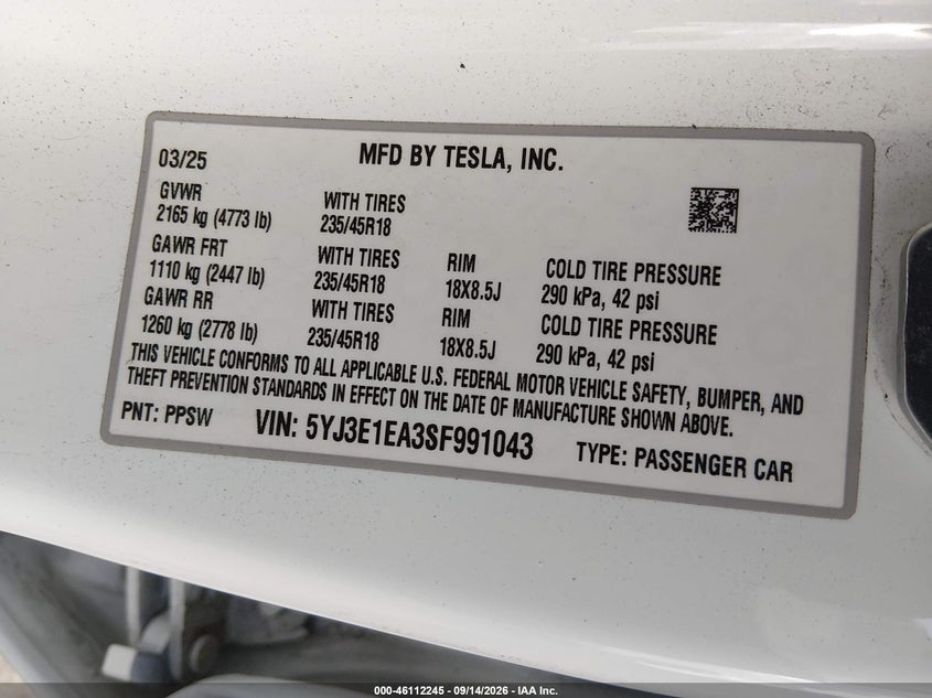 TESLA MODEL 3 - zdjęcie 9