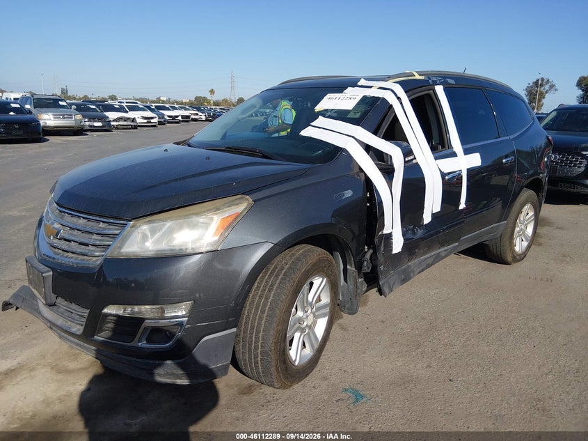 2013 Chevrolet Traverse, Left Front, IAAI, VIN 1GNKRJKD6DJ238463 — photo 2