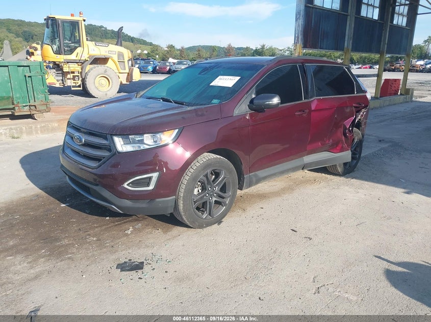 Vin: 2fmpk4j97jbb28146, lot: 46612081, ford edge sel 20182