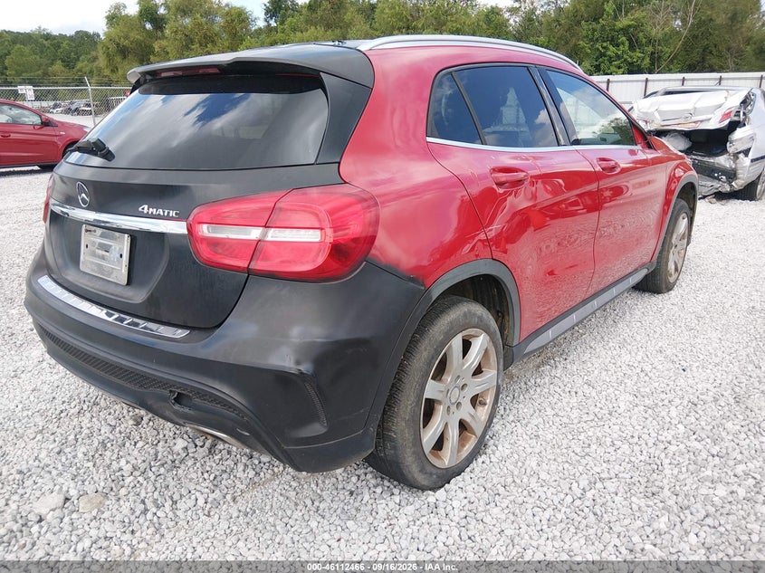 Vin: wdctg4gb6fj098486, lot: 46612182, mercedes-benz gla 250 4matic 20154