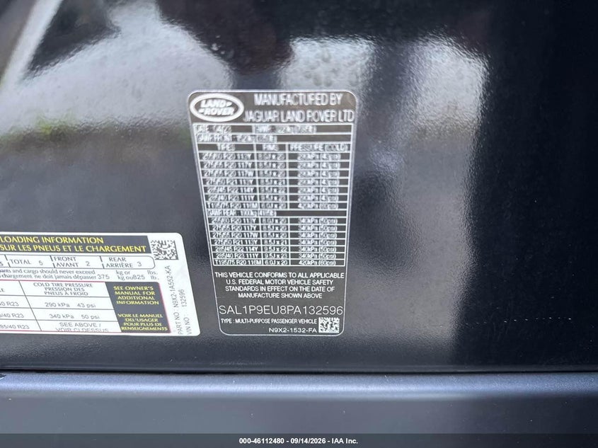 LAND-ROVER RANGE ROVER SPORT 2023 VIN SAL1P9EU8PA132596