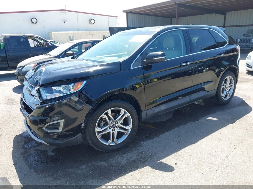 Vin: 2fmpk3k91jbb07138, lot: 46612292, ford edge titanium 20182