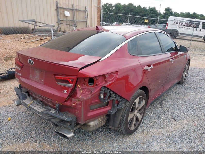 Vin: 5xxgt4l37kg361018, lot: 46612385, kia optima s 20194