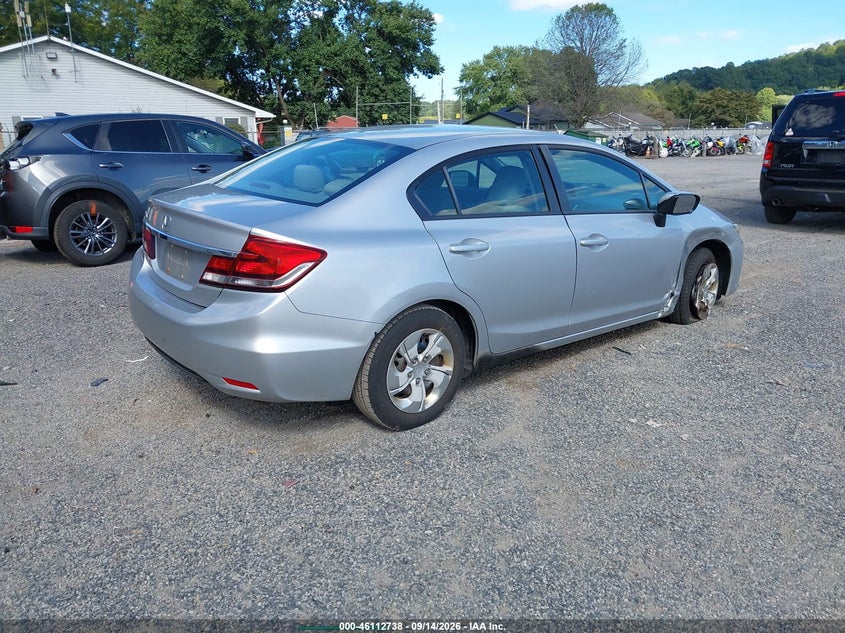 Vin: 19xfb2f59fe106529, lot: 46612454, honda civic lx 20154