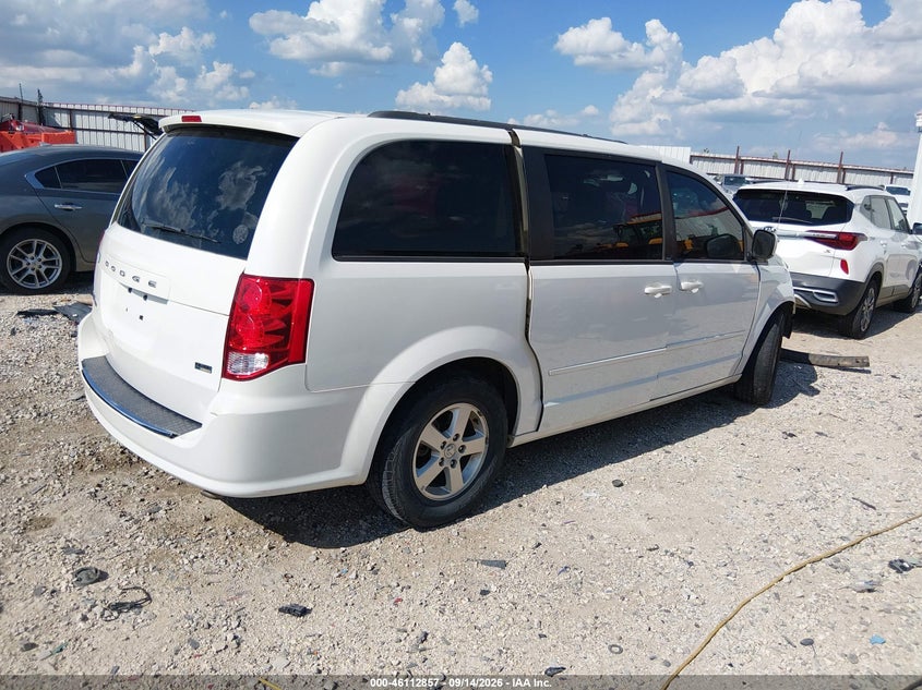 Vin: 2c4rdgcg2dr651347, lot: 46612573, dodge grand caravan sxt 20134