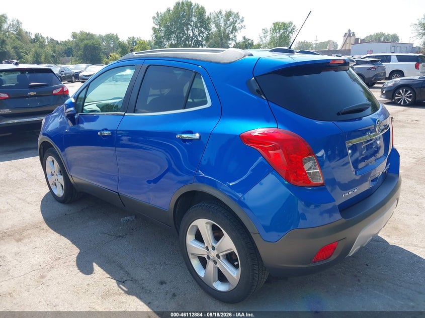 Vin: kl4cjfsb7gb682203, lot: 46612600, buick encore convenience 20163
