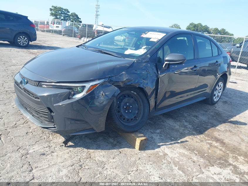Vin: jtdbcmfe4s3095884, lot: 46612663, toyota corolla hybrid le 20252