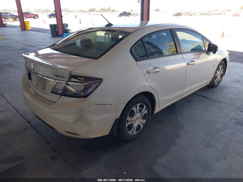Vin: 19xfb4f25fe201431, lot: 46612712, honda civic hybrid 20154