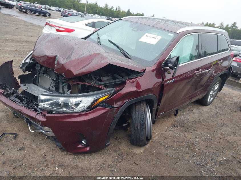 Vin: 5tddgrfh9ks054511, lot: 46612778, toyota highlander hybrid limited 20192