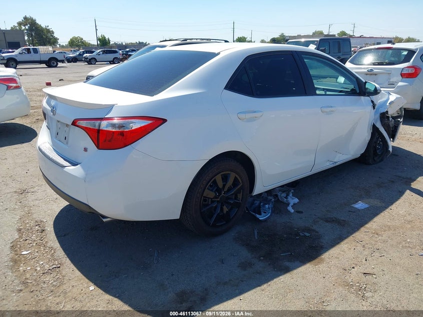 Vin: 5yfburhe7ep114964, lot: 46612782, toyota corolla s 20144