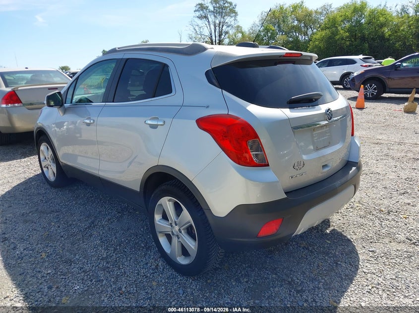 Vin: kl4cjcsb0fb248606, lot: 46612794, buick encore leather 20153