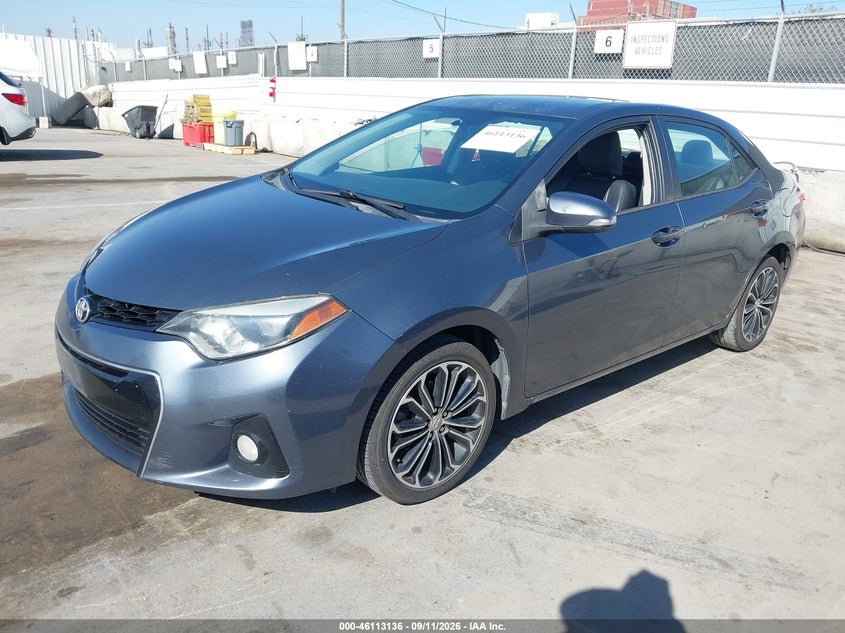 Vin: 5yfburhe3fp190747, lot: 46612852, toyota corolla s premium 20152