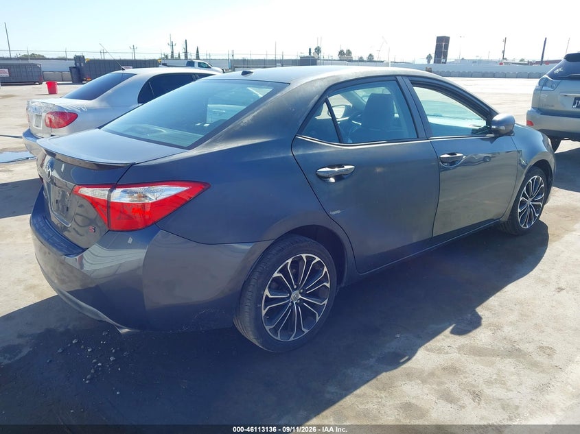 Vin: 5yfburhe3fp190747, lot: 46612852, toyota corolla s premium 20154