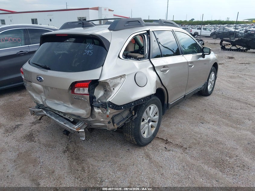 Vin: 4s4bsbcc3g3294907, lot: 46612940, subaru outback 2.5i premium 20164
